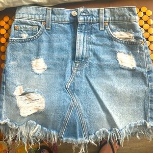 7 For All Mankind Denim Mini Skirt